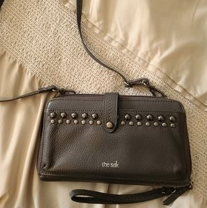 Grey Clutch - Crossbody - wallet